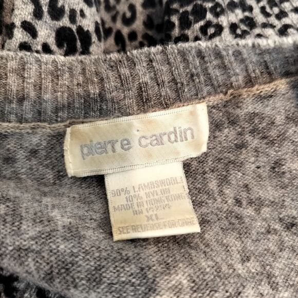 Vintage Pierre Cardin Lambswool Sweater Animal Print - Picture 8 of 8